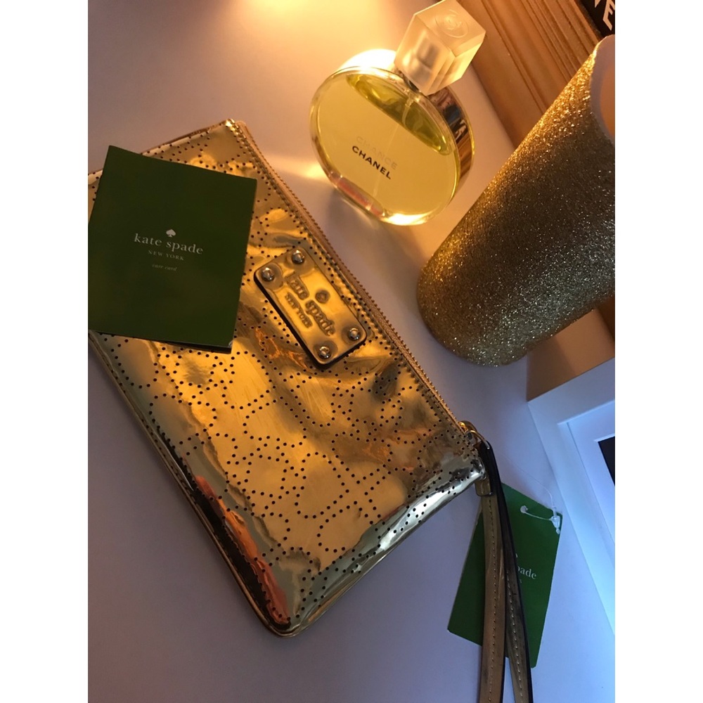 Kate Spade Gold Clutch